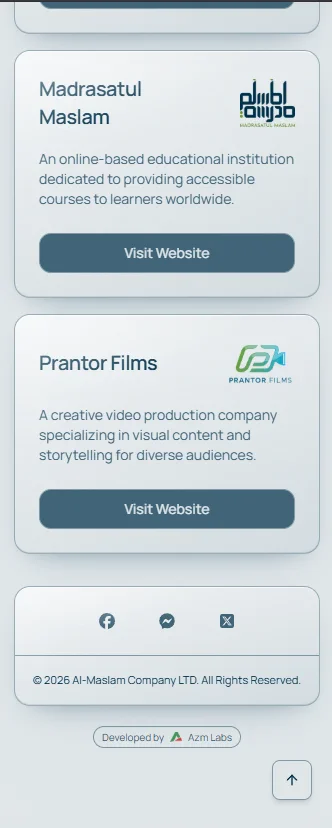Al Maslam delivered website view 1