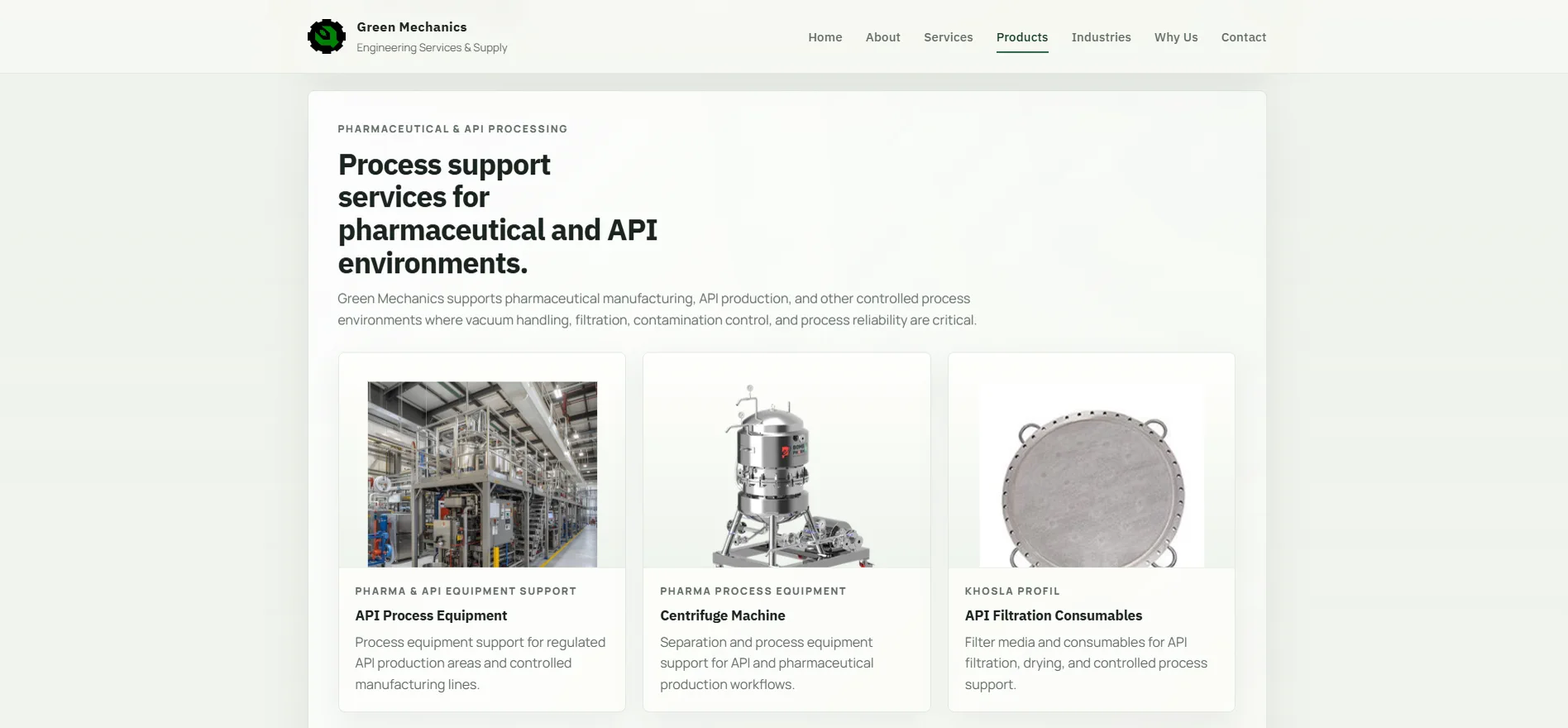 Green Mechanics responsive screen 5