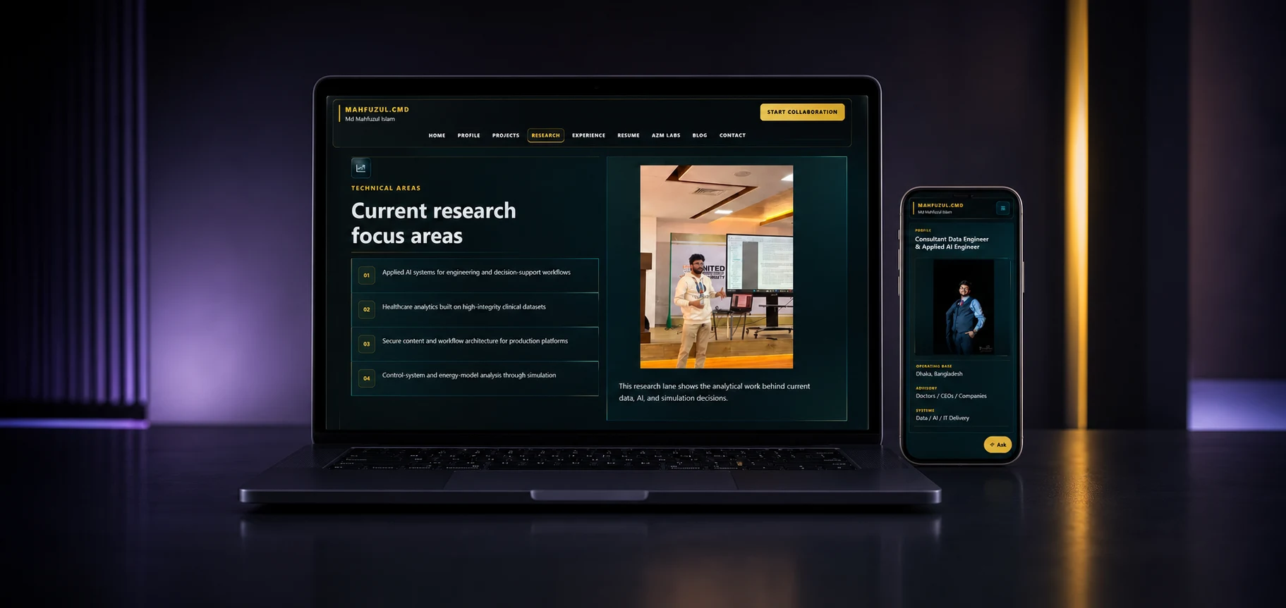 CEO AZM Labs Portfolio project by AZM Labs